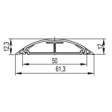 DKC CSP-F G, 2 m, 50x12 mm, light gray cable channel-4
