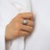 Ring with pearls "bohemia" white color in silver, dimensionless