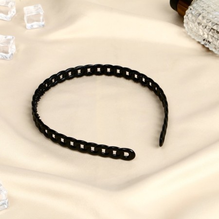 Hair cap "night" Big links, 1 cm, black-1
