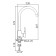 Accoona A4590 kitchen mixer, single -legged, stainless steel, chrome