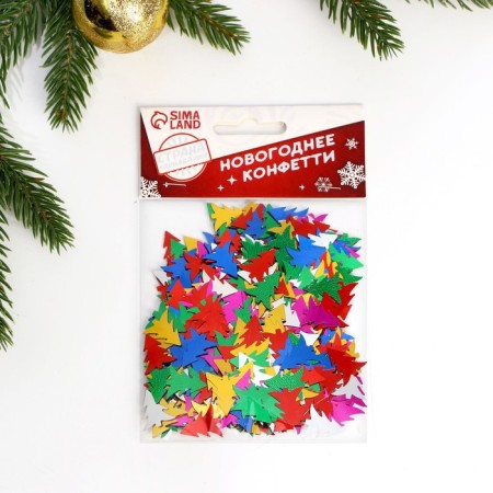New Year's confetti “Happy New Year!”, Christmas trees, 14 gr.-1