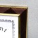 Photo frame Plastic format A4 "Line-Diagonal on chocolate, double gold frame" 34.6x25.8 cm