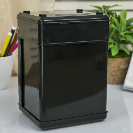 Piggy bank Plastic for coins and bills "safe" code castle, sound 3AA MIX 19.5x12.3x13 cm-10