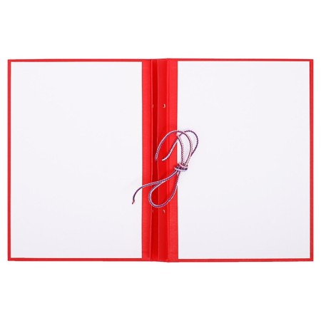 A4 Diploma Project folder, boumville, scallops/suture, without paper, red color (capacity up to 300 sheets)-1