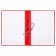 A4 Diploma Project folder, boumville, scallops/suture, without paper, red color (capacity up to 300 sheets)