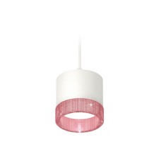 Suspended lamp with composite crystal Ambrella Light, XP8110040, GX53 LED 12 W, white sand, pink