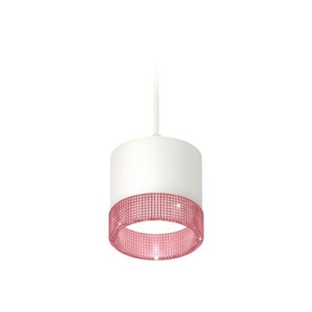 Suspended lamp with composite crystal Ambrella Light, XP8110040, GX53 LED 12 W, white sand, pink