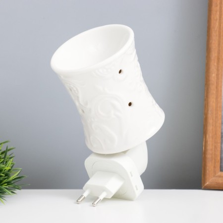 Nightlight "pattern" white 7.8x7.8x12 cm-4