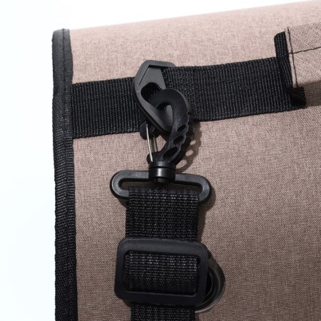 An animal carrier bag with a window, brown, 40 x 26 x 26 cm-6