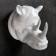 Suspended decor "rhino" 14x13cm, white