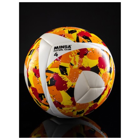 Ball football Minsa Futsal Club, PU, ​​hybrid stitch, size 4-4