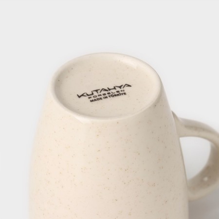 Pearl mug, 350 ml, beige color, porcelain-3