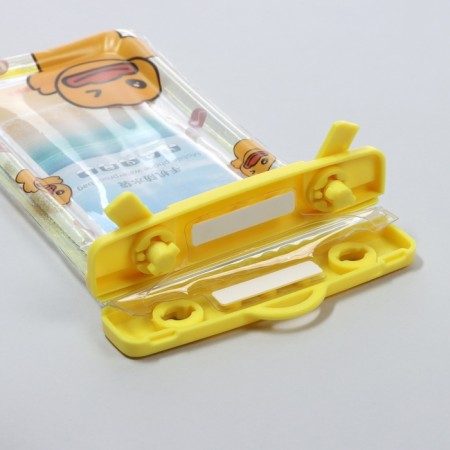 Waterproof cover for phones, size 22*11 cm, "ducks", yellow-4