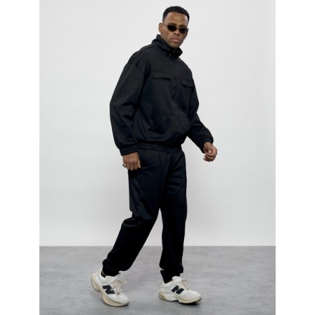 Sports suit men's, size 48, black color-2