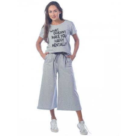 Female suitable costume, size 50, color gray-melange