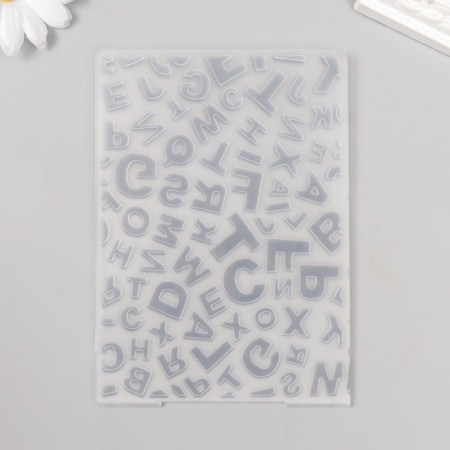 Embosing stencil plastic "Alphabet" 14.8x10.5 cm-2