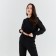 Women's costume (sweatshirt, trousers) minku: Casual Collection Black color, size 42
