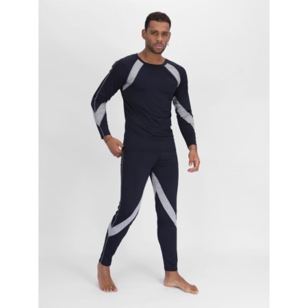 Male thermal underwear, size 46-48, dark blue color-11