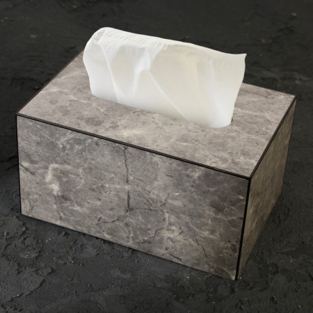 Acrylic napkin, gray marble 10 x 18 x 12 cm-5