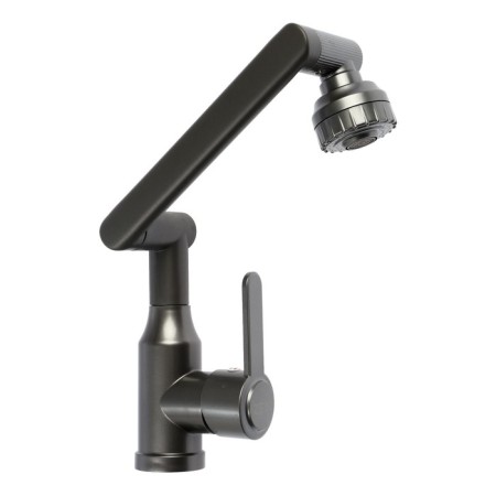 Kitchen mixer Zein Z3706, adjustable pouring 25 cm high, aerator of 2 modes, graphite-6