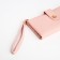 Women's wallet on the button, pink color
