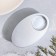 Cloth "narrow oval. Marble" from gypsum, 11.5x7x4cm, silver