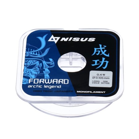 Nisus Forward Arctic Legend, diameter 0.105 mm, test 1.2 kg, 50 m, Nylon Transparent