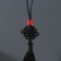 Suspension textiles, plastic "Knot of happiness and infinity" Black 8.5 cm