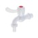 Water tap with Zein Z2188 fitting, with a flat handle, pp, with a ball mechanism, white 55412