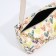 Cross-Body bag with zipper, beige color/multi-colored