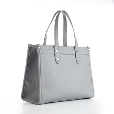 Women's bag with lightning, textura, average size, color gray-1