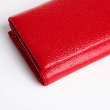 Women's wallet on magnet, red color-2