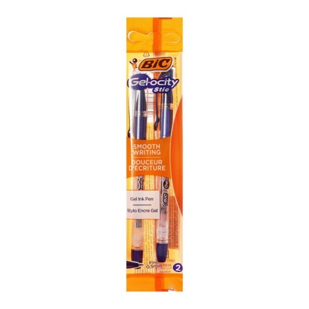 A set of gel pens 2pcs, Bic Gel-Jocity STIC Fine Point 0.5mm, blue ink-6