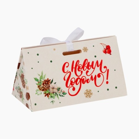 New Year. Bonbonniere, New Year's gift packaging "cones", 10 × 5.5 × 5 cm.-2