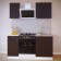 Cabinet with shelves, 400 × 300 × 600 mm, white/wenge color