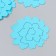 The workpiece of Foamiran "Flower Curly" 10x9.5 cm set 5 pcs. Ribbed pale blue