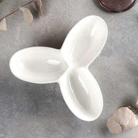 Porcelain 3 cells 3 cells Wilmax, D = 17 cm, white color-1