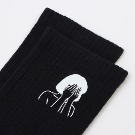 Women's socks, black color, size 23-25-1