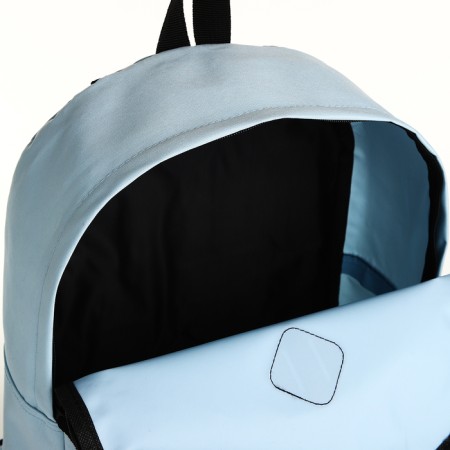 Youth backpack with lightning, external pocket, blue color-5