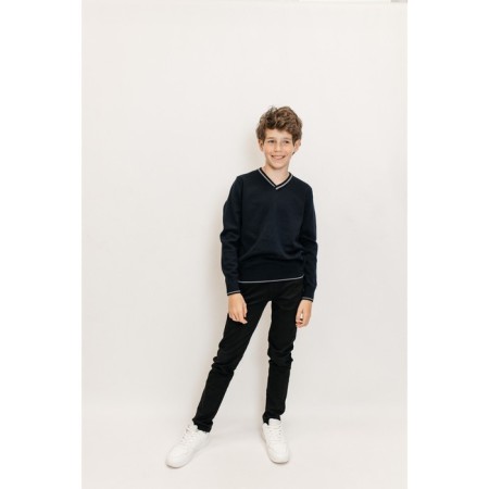 Jumper for boys, height 110-116 cm, dark blue color-2
