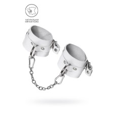 Shackles of Pecado BDSM, soft with eyelets, genuine leather, white