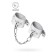 Shackles of Pecado BDSM, soft with eyelets, genuine leather, white