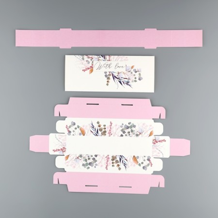 Box for sweets, confectionery packaging, 5 cells, “wreath”, 5 x 21 x 3.3 cm-6