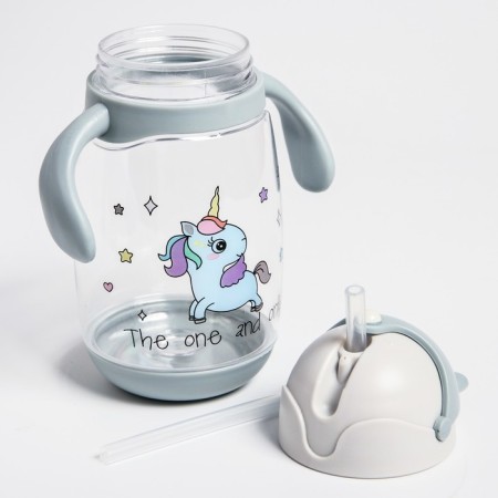 Children's playground with silicone tube, 350 ml., With pens, color mix-4