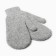 Two -layer woolen mittens, gray color, size m