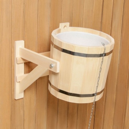 Pouring device, 15 l, "Russian fun", linden, plastic insert ft-2