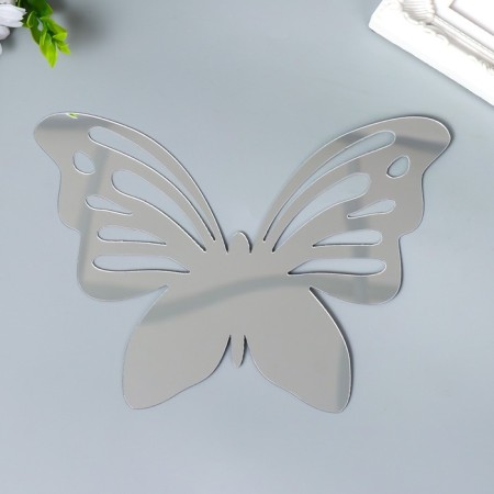 Interior mirror sticker "Openland butterfly" silver 21x15 cm