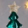 Interior doll "Christmas tree with silver-green sequins, with a golden star" 40x19x24 cm