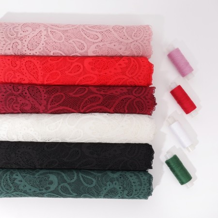 Lace elastic fabric, 230 mm × 2.7 ± 0.5 m, powder color-3