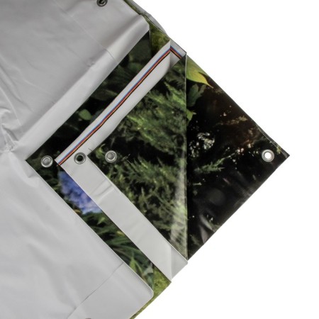Photo Banner, 300 × 160 cm, with photo printing, eyelets step 1 m, "hydrangea", Greengo-2